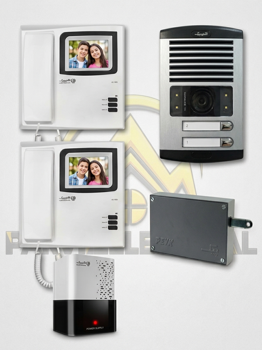 پکیج کامل آیفون تصویری الکتروپیک با مانیتور V2-1286 و پنل 1086